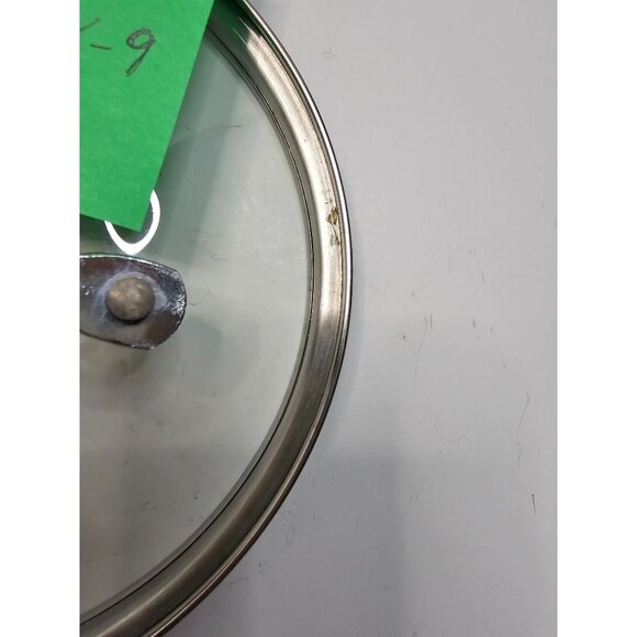 Glass Lid With Handle For Pots & Pans 6-1/8" Inner Lip 6-3/4" Outer Edge - Picture 5 of 6